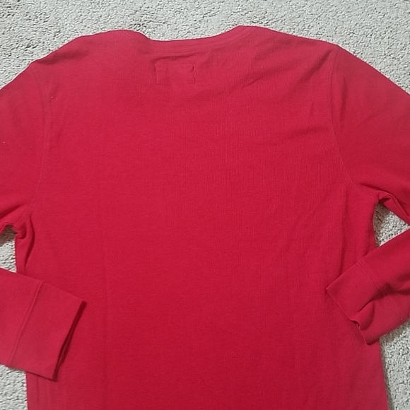 Express red crew neck waffle weave long sl… - Picture 6 of 7